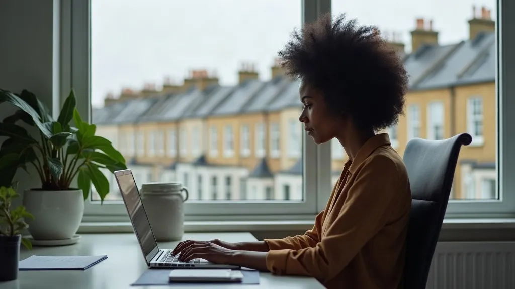 Business owner in a small London office