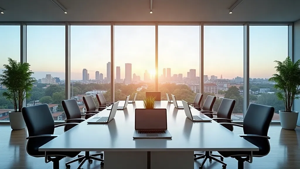 Bright modern office in Centurion overlooking the Gauteng skyline