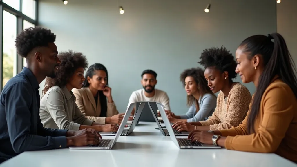 South African business owners collaborating in a co-working space
